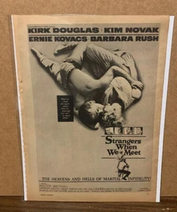 Pubblicità stampa film 1960 STRANGERS WHEN WE MEET con KIRK DOUGLAS & KIM NOVAK (MH216) - Foto 1 di 9