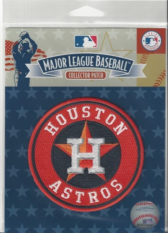 Houston Astros Home Orange Round 4" Patch Official MLB Authentic Jersey Logo Pkg Cover
