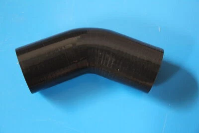 Black 45 Degree Elbow 4"102mm Intake/Turbo/Intercooler Silicone Coupler Hose Kit - Image 1 of 4