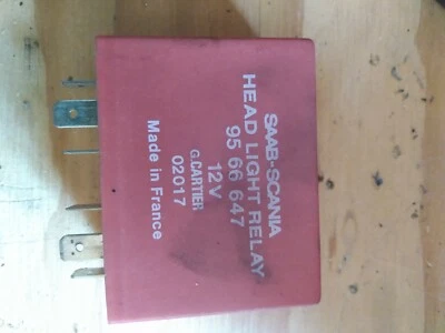 Relé de farol clássico Saab 900 fabricante de equipamento original (!986-1993 e 1994) - Imagem 1 de 4