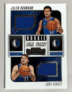 Luka Doncic Jalen Brunson 2018 Contenders #RD-LJ novato boleto doble radiocontrol - Imagen 1 de 2