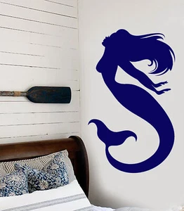 Vinyl Wall Decal Silhouette Mermaid Sea Beach Style Stickers (2366ig) - Picture 1 of 3