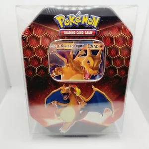 Pokemon Tin Protective Case - PET Plastic Protector Display - Fits Hidden Fates - Picture 1 of 10