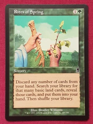 Magic The Gathering ODYSSEY RITES OF SPRING green card MTG - Image 1 of 2