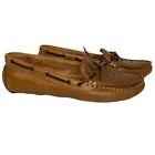 Bass Winnie Leather Driving Loafers Womens Size 8.5 M Woven Brown Shoes Slip On