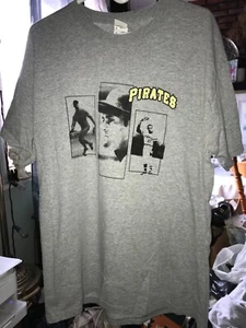 ROBERTO CLEMENTE #21 PITTSBURGH PIRATES Gray T-Shirt Men's XL PNC Bank PARK SGA - Picture 1 of 8