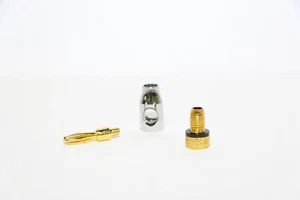 8 Pcs Gold 24K Male Banana Plugs Audio Jack Speaker Wire Cable Screw Connector - Imagen 1 de 1