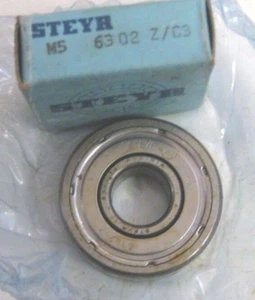 STEYR BEARING 6302Z/C3 SEALED ON ONE SIDE OPEN ON OTHER SIDE 15x42x13 - Picture 1 of 2