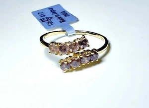 10K Yellow Gold 1.13 ct Garnet Bypass Ring Size 10/ Anillo de Oro - Picture 1 of 8