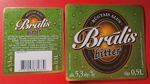 Latvia, Lettland   bruder bitter sparkling beer label mint 0.5 litr 5.3 % - Picture 1 of 1