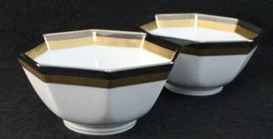Fitz & Floyd PLATINE D'OR (Octagonal) 2 Vegetable Bowls GREAT CONDITION - Picture 1 of 7