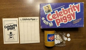 Raro juego de dados vintage Milton Bradley Peter Marshall’s Celebrity Piggy 1978 T1 - Imagen 1 de 12