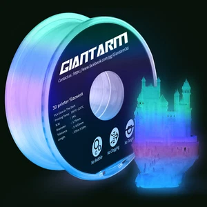 Imprimante 3D GEEETECH PLA diamètre filament 1,75 mm couleur spéciale lueur multicolore - Photo 1/7