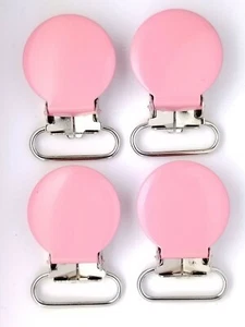 NOVELTY ROUND PACIFIER CLIPS WITH PLASTIC, 10 PACIFIER CLIPS, FREE SHIPPING USA - Picture 1 of 9