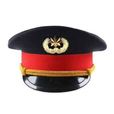 Hombres Capitán Performance Gorra Ejército Policía Sombrero Vestido Elegante Disfraz Militar Nuevo Foto 1 de 4