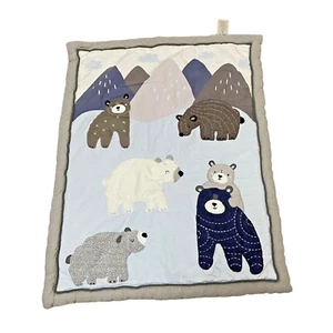 Lambs & Ivy Montana Blue/Gray Woodland Animals Comforter  36" x 45" - Picture 1 of 7