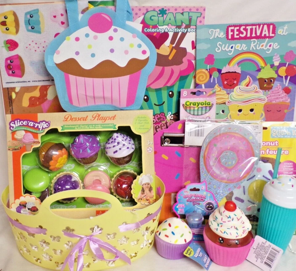 全新 KIDS 玩具 礼物 篮球 CUPCAKE 玩具 游戏食品 CUPCAKE 艺术唇彩 生日 — 第 1/1 张图片