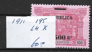 PORTUGAL @ 1911 Mi. 195 MLH @ Por.117 - Imagen 1 de 1