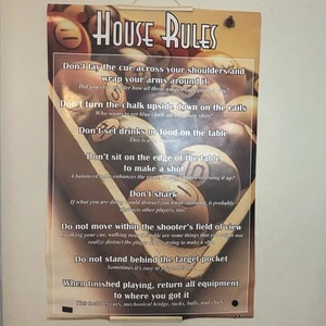 Póster de billar House Rules 2006 consejos útiles - Imagen 1 de 12