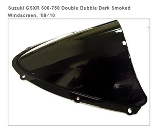 Suzuki GSX-R600/750 Replacement Dark Smoked Double Bubble Windshield, '08-'10 - Picture 1 of 3