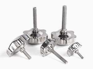 Thumb Screw Bolts Stainless Steel Plum Blossom Clamping Knob Hex Head Stainless - Picture 1 of 12