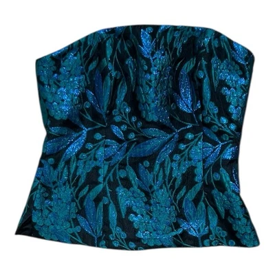 Бюстье Lilly Pulitzer Camilo без бретелек верх ягодная дикая парча образец размер 4 - Изображение 1 из 4