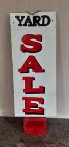 RETRO WOODEN YARD SALE SIGN - Picture 1 of 8
