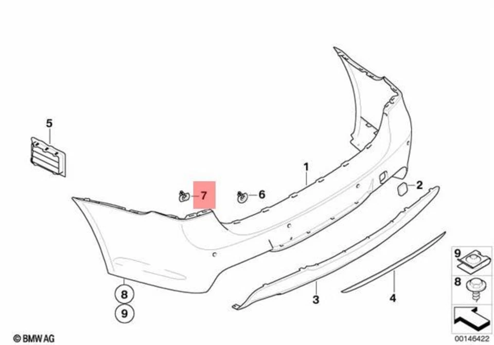 Soporte Pdc Exterior Izquierdo Original BMW E91 316d 316i 318d 318i 320d ed 51128040155 Foto 1 de 1