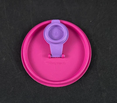Tupperware Replacement Flip Top Lid #603 Magenta/Purple 4" Diameter - Image 1 of 3