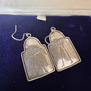 Handwerker Sterling Silber Ohrringe Vogel Motiv Silber Ohrringe - Bild 1 von 4