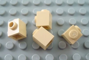 New LEGO Lot of 4 Tan 1x1 Brick Pieces with Side Stud from 9516 4736 8487 5766 - Picture 1 of 1