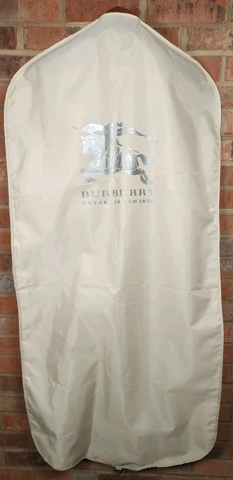 Burberry Garment Traje Chaqueta Abrigo Cremallera Bolso de Viaje Beige 39x24” con Percha Foto 1 de 4