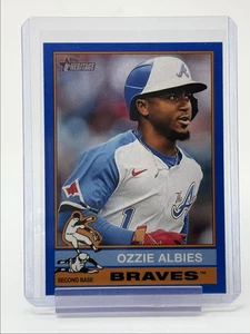OZZIE ALBIES 2025 TOPPS HERITAGE BASEBALL BLUE BORDER BRAVES Q4290 - Picture 1 of 2