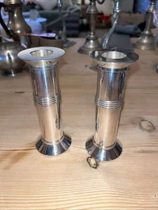 Vintage Birks Candle Sticks X2 May Be Silver Plate ? Heavy - Picture 1 of 5