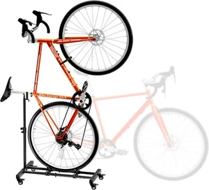 Freestanding Indoor Bike Storage Rack Upright Bicycle-for Wheels Sizes up to 29” - Picture 1 of 8