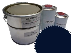 1 Liter Set 2K Autolack RAL 5011 Stahlblau Matt kein Klarlack Lackpoint Blau ! - Bild 1 von 1