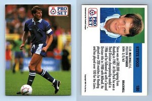 Steve Wood - Millwall #180 English League 1991-92  Pro Set Trading Card