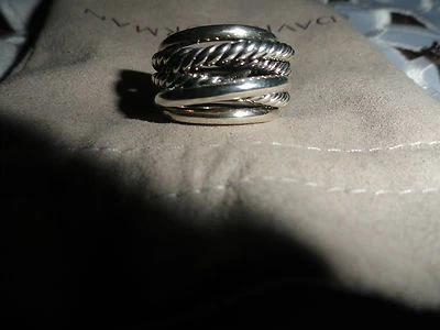 David Yurman Sterling Silver 6-Row Crossover Ring - Size 6 - Image 1 of 4