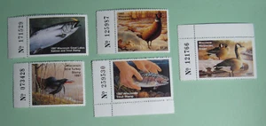 1997 Wisconsin Conservation Patron Complete Year Hunting Fishing License Stamps - Picture 1 of 1