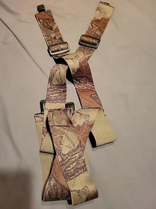 Vntg Real Tree Elastic 1 1/2” Camo Adjustable Suspenders Hunting Fishing Casual - Picture 1 of 4