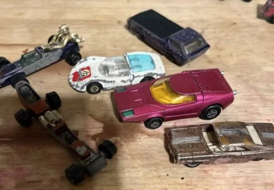 VTG Mixed Car Lot Hot Wheels (2) Red Lines (1) Corgi Jr. (1) Rollamatic, + More - Image 1 of 4