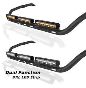 Schwarze Dachträger + LEDs + LED Leisten passend für Renault T Range Low Cab LKW Frontrohr - Bild 1 von 9