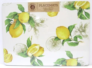 Set / 4 Benson Mills Cork 11.8" x 15.75" Placemats Lemons - NEW - Picture 1 of 1