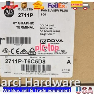 Allen-Bradley 2711P-T6C5D8 PanelView Plus 6 600 Color Touch RS-232 US Free Tax - Picture 1 of 24