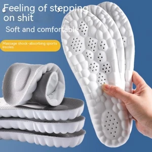 4D Cloud Technology Pu Massage Instep Insole High Elastic Shock Absorption - Picture 1 of 11