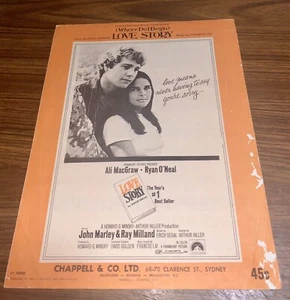 Vintage 1971 “LOVE STORY” by Carl Sigman & Francis Lai - Picture 1 of 3