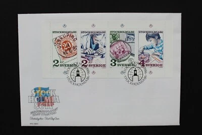 SC14 SWEDEN 1986 FDC Stockholmia 86 - stamp collecting from booklet - Image 1 of 2