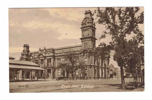 Vintage Postcard 1917 - Town Hall, Bendigo. Vic. Australia. Photo 300.349. J.V. - Bild 1 von 2