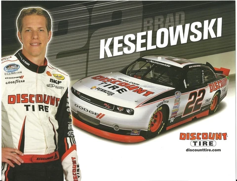 2012 Brad Keselowski Discount Tire Dodge Challenger NASCAR postcard Cover