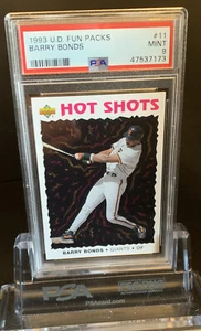 1993 Upper Deck Fun Packs Hot Shots #11 Barry Bonds PSA 9 MINT LOW POP 7 - Bild 1 von 2